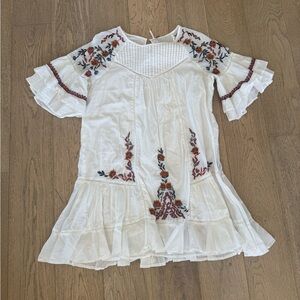 Free People Pavlo Embroidered Mini Dress Medium